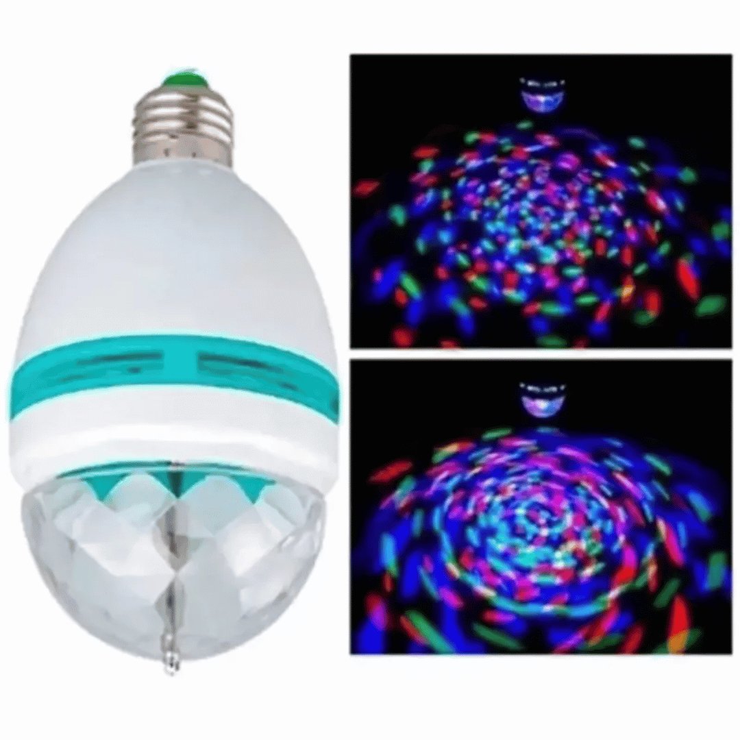 Lâmpada RGB Giratória Ideal Para Festas e Decorações - Imagem 3