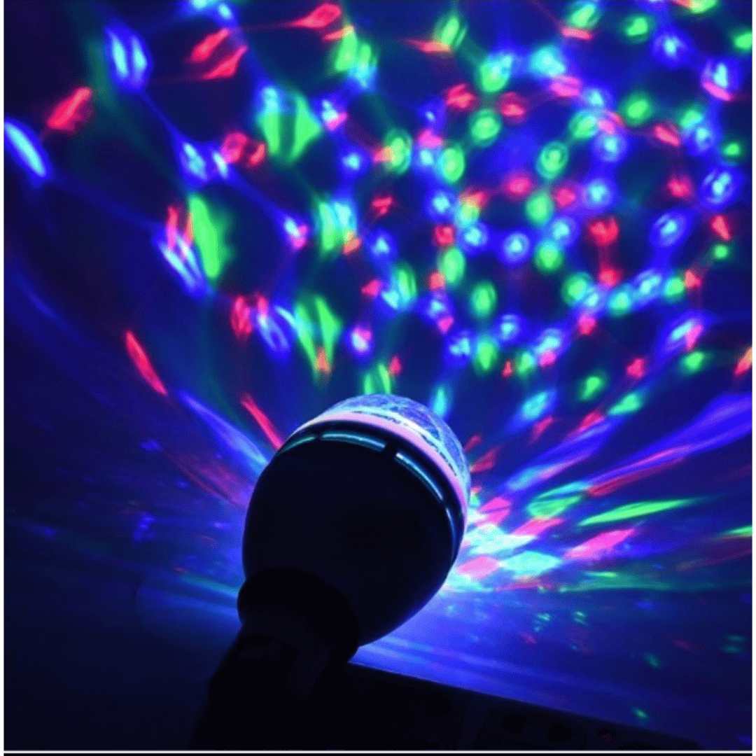 Lâmpada RGB Giratória Ideal Para Festas e Decorações - Imagem 4