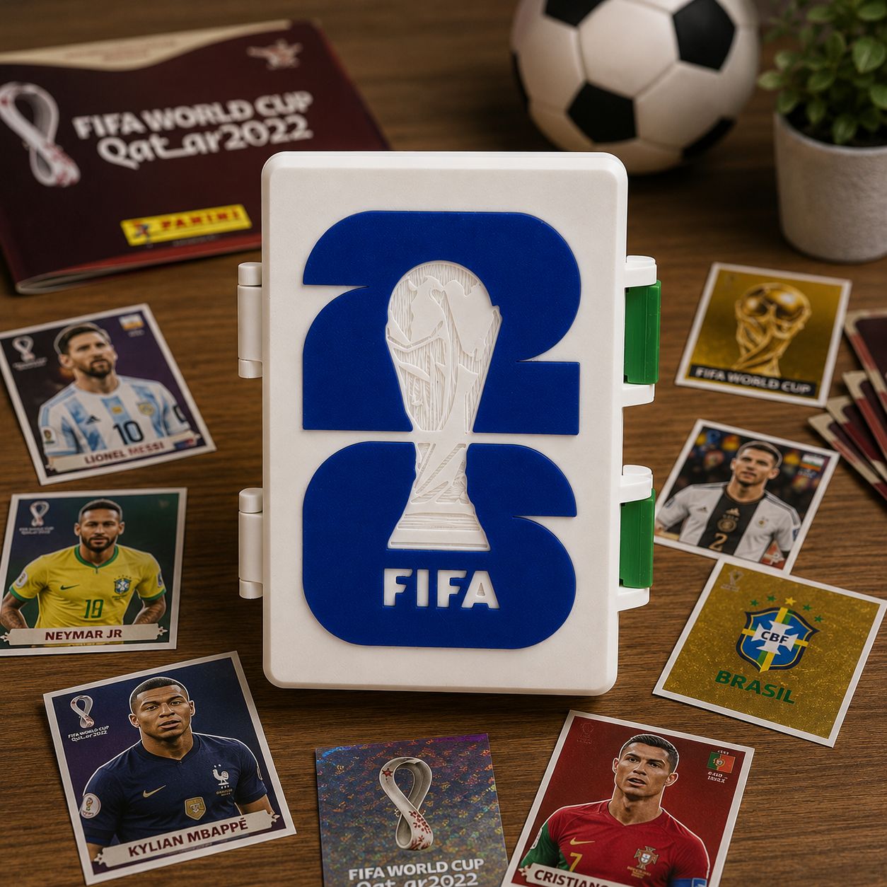 Caixinha Porta Figurinhas Copa do Mundo 2022 FIFA Organizador Para +200 Figurinhas