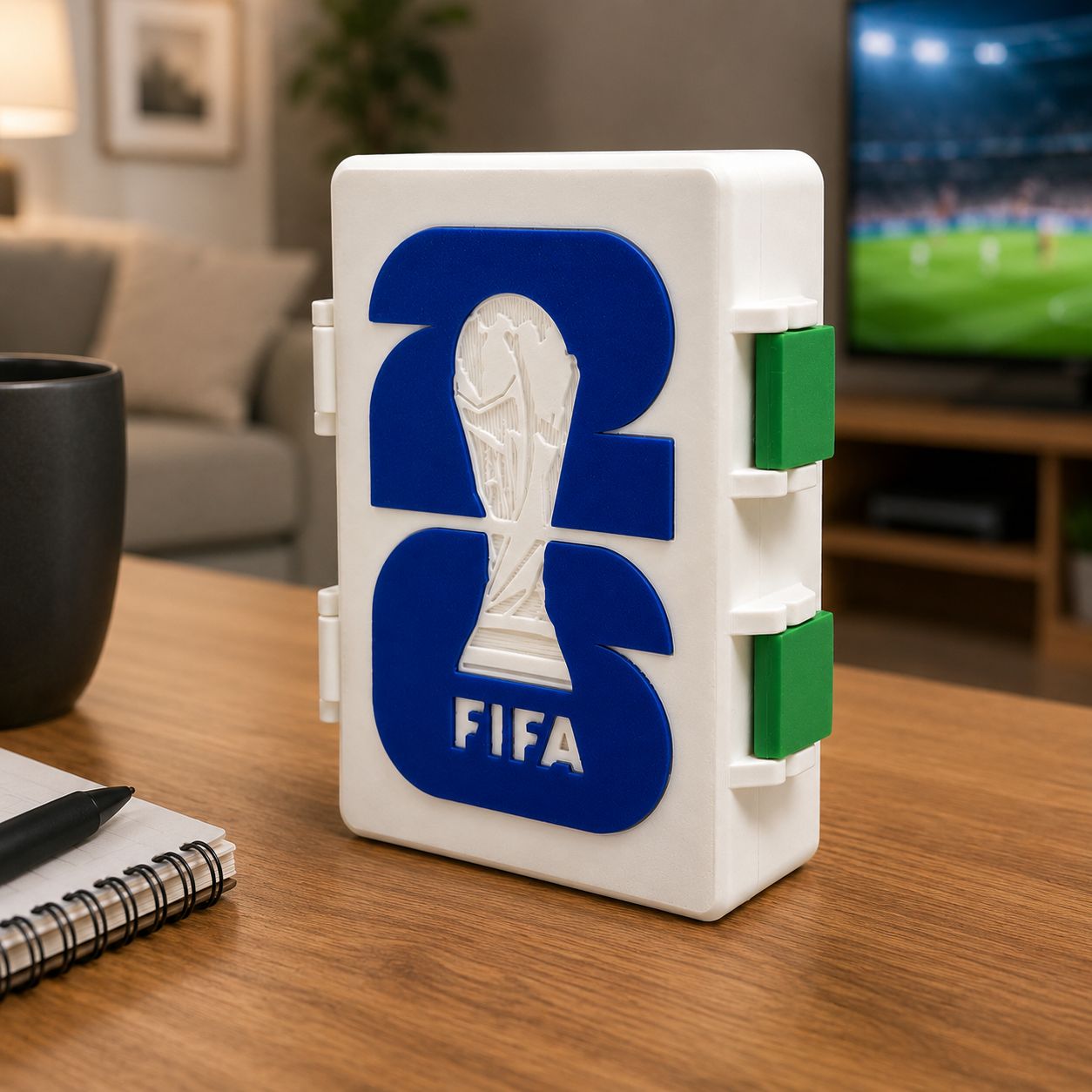 Caixinha Porta Figurinhas Copa do Mundo 2022 FIFA Organizador Para +200 Figurinhas - Imagem 3