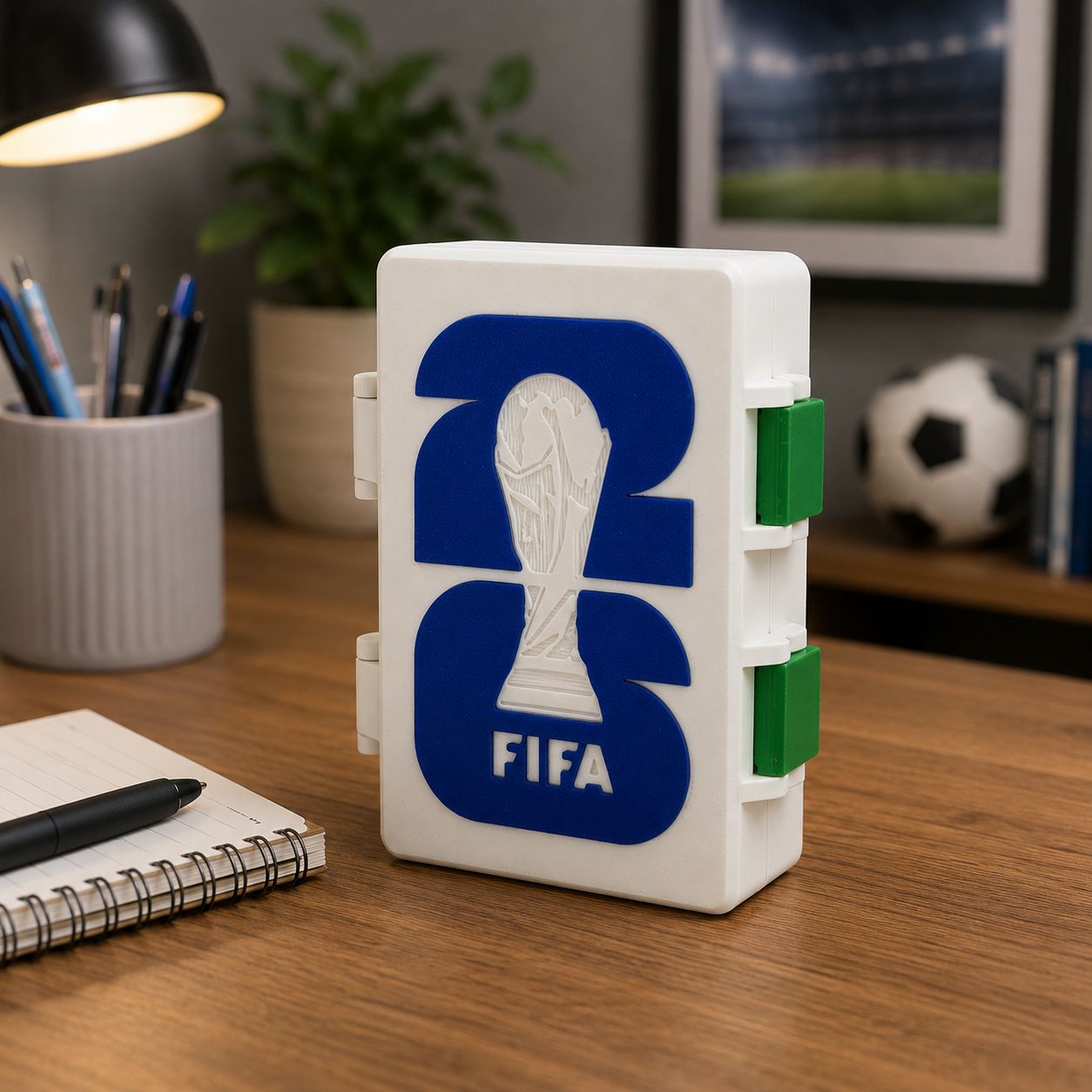 Caixinha Porta Figurinhas Copa do Mundo 2022 FIFA Organizador Para +200 Figurinhas - Imagem 2