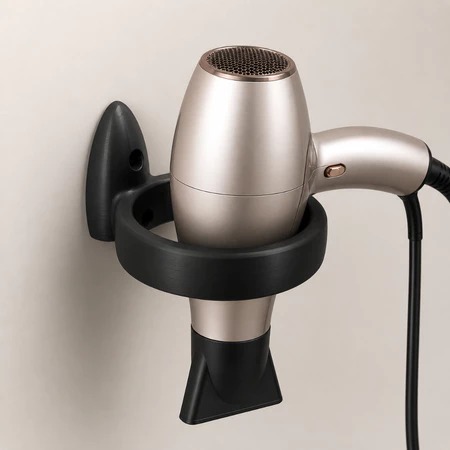 Suporte Para Secador de Cabelo Parede Banheiro Salão Barbearia - Imagem 4
