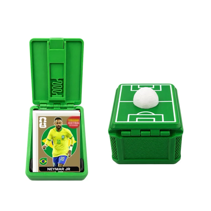 Porta Figurinhas Copa Campo de Futebol Com Trava e Mola